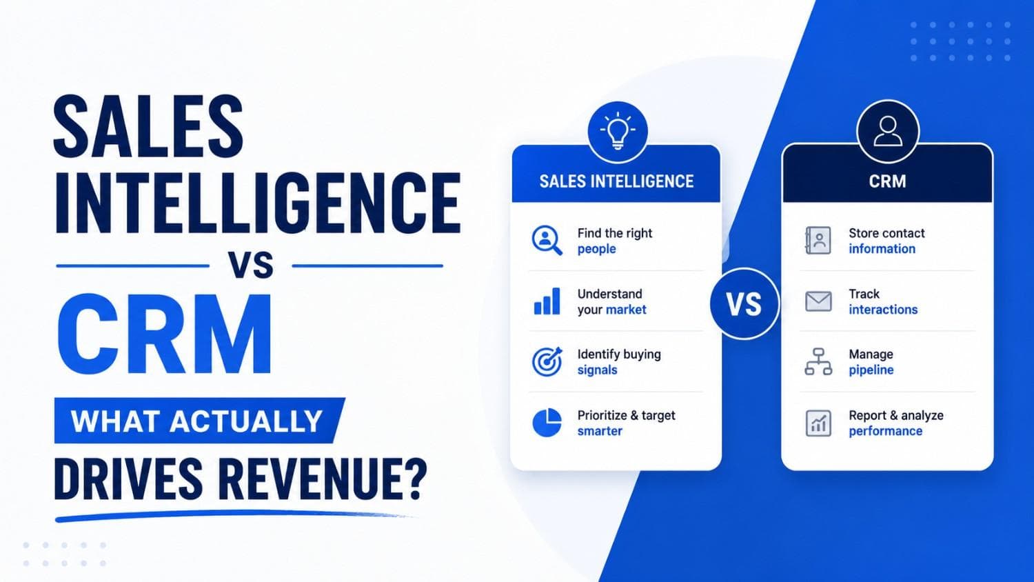Sales Intelligence vs CRM: What Actually Drives Revenue?